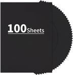 100 Sheets Black Cardstock - 8.5 X 11 Inches Art Crafts Construction Paper, 92lb/250gsm Heavy Weight Thick Card Stock Paper for Printer, DIY Cards Making, Invitations, Scrapbooking UAP24BK100