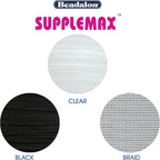 Beadalon SuppleMax Illusion Beading Cord, 0.35 mm / 0.014 in, Clear Monofilament, 50 m / 164 ft