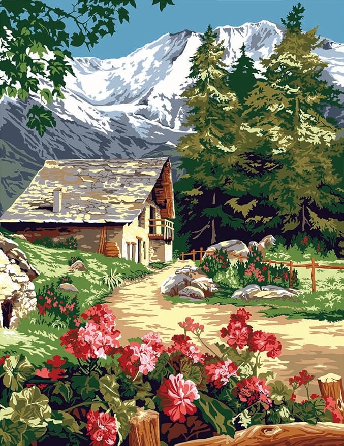 Wizardi Needlepoint Canvas for halfstitch Without Yarn at The Last Chalet SE981.152 Seg De Paris