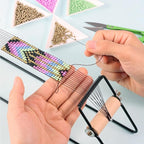 PP OPOUNT Bead Loom Kit, Beading Supplies with 9700 PCS Seed Beads, Tray, Scissors Making Accessories, Beading Loom Kits for Adults Jewelry Making Bracelets Belts