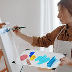 Glass Palette for Oil Painting 16 x 12 Inches, Clear Paint Mixing Palette for Acrylic Painting, Ultra White, Painting Supplies for Use with All Art Media, Artists, Adults, Kids