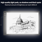 Rechargeable A1 Light Box (35.4''x23.6''), 3-Color Light LED Light Pad for Tracing, Large Diamond Painting Light Board, 6 Levels/Stepless Dimming Light Table for Drawing, Sketching, Animation