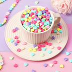 UPINS 1200Pcs Heart Shaped Beads Day Pastel Spacer Heart Beads for DIY Making Party Decoration Earrings Item Crafts Supplies