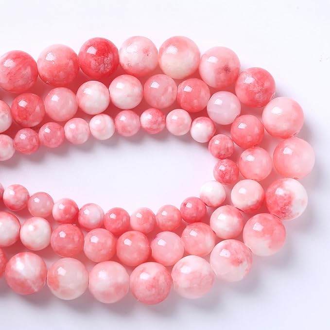 4MM 86PCS Pink Persian Jade Spacer Loose Beads for Jewelry Making DIY Bracelet Necklace