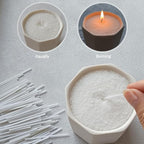 500-Pack Pearled Candle Cotton Wicks for Sand Candles Making - 2 Inch MANNYCOM Metal-Free and Lead-Free Refill Sand Wax Wick for Making DIY (White)