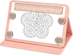 Earssa Knitting Pattern Holder,Knitting Chart Holder,Magnetic Crochet Knitting Chart Holder Knitting Accessories Foldable Knitting Chart Keeper with Ruler for Fixed Crochet Pattern (Pink)