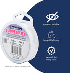 Beadalon SuppleMax Illusion Beading Cord, The Invisible String for Crafts - Jewelry Making Nylon String, Clear Bracelet String & Fishing Line for Crafts, .006 Inches, 164ft Clear Monofilament