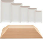 Sunnychicc 5 Pcs Ceramic Mold for Clay Wooden Pottery Clay Molds for Pottery Ceramic Plate for Slump Tools for Handbuilding Craft(Rectangle,5x8-8.1x13.98)