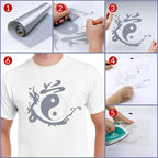 HTV Silver Heat Transfer Vinyl Rolls 12 Inch by 5 feet Roll Iron on DIY for T-Shirt Easy to Cut & Weed for Heat Vinyl Design Glossy (5Ft, Silver)