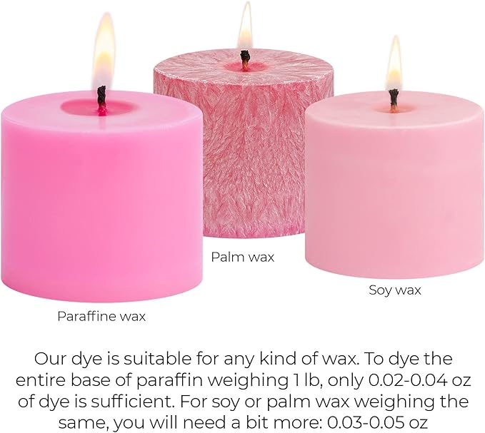 Bright Pink Candle Dye 2oz for Soy Candle Making – Highly Concentrated Candle Wax Dyes – Candle Shop Premium Color Dye Chips for Soy Wax, Beeswax, Paraffin