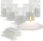 Pearled Candle Cotton Wicks 500-Pack for Sand Candles Making - 2Inch Metal-Free and Lead-Free Refill Sand Wax Wick for Candle Making DIY (White)
