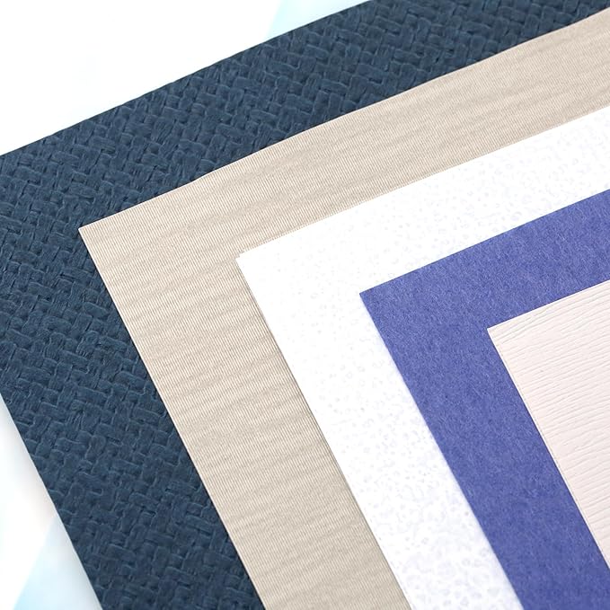 30 sheets Textured art Paper Assorted Set 5.8x8.3 Inch A5 mixed Special Craft Paper for Scrapbooking Junk Journaling Supplies dialy Plan gift Card Embellishments work (Clear)