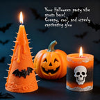 Aufien Candle Sand with Wicks, 21.4 Oz Pearled Candle, DIY Bead Powder Sand Wax Making kit Refillable Non Toxic for Handmade, Wedding and Halloween Christmas Decorations Orange Unscented