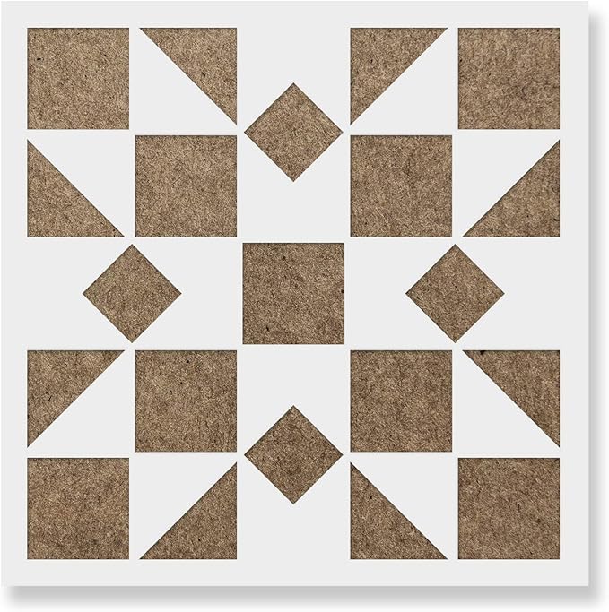 Kaleidoscope Quilt Block Stencil - Homemade Wallpaper and Quilting Cool Stencil