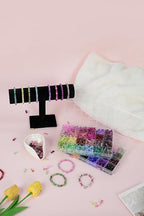 54 Colors 1500pcs Bamboo Glass Beads for Jewelry Making,6 * 12mm Glass Beads Bracelets Making Kit, 2 Types Natural Bamboo Crystal Beads for DIY Bracelet Necklace Crafts,Gifts for Girls Aged 6-15