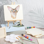 12 Pack Wood Canvas Boards Unfinished Square Wood Panels Paint Pouring Panels for Pouring Art, Crafts, Painting, and Decor, 9x7.5Inch/6x6Inch/4.7x4.7Inch