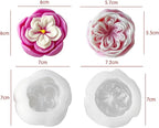 2 Pack Flower Soap & Candle Mold - Silicone 3D Molds for Candy & Home Decor - Resin Casting & Making Molds
