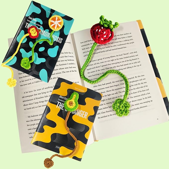 Weronique Crochet Kit for Beginner, Step-by-Step Crochet Tutorial Help to Easy Get Start, DIY Crochet Knitting Material Kit Include All Tools Needed, Best Gift for Friends (Bookmark, Yellow)