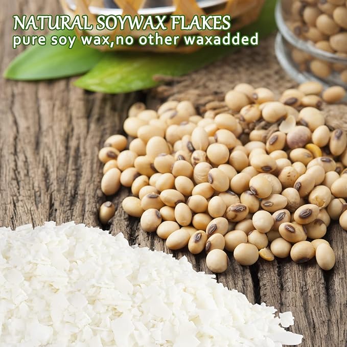 Soy Wax Flakes-Natural Candle Making Supplies-DIY Soy Wax-2 lb Bag