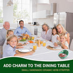 Pottery Herb Stripper Bowl – 4-Slot Herb Stripper with Multiple Hole Sizes, Ergonomic Design, Separating Leaves and Stems for Thyme, Basil, Rosemary, and More (White)