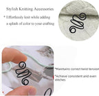 2Pcs Crochet Rings for Finger, Adjustable Open Yarn Guide Crochet Tension Ring for Crocheting Knitting Accessories Supplies Metal Yarn Tension Loop Ring for Finger (Black), SATONBEYI