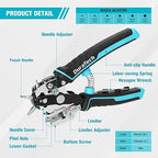 DURATECH Leather Hole Punch, Heavy Duty Belt Hole Punch Plier with 6 Solid Holes for Belts, Watch Bands, Straps, Pet Collars, Saddles, Shoes, Fabric, DIY Home or Christmas Craft Projects