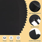100 Sheets Black Cardstock - 8.5 X 11 Inches Art Crafts Construction Paper, 92lb/250gsm Heavy Weight Thick Card Stock Paper for Printer, DIY Cards Making, Invitations, Scrapbooking UAP24BK100