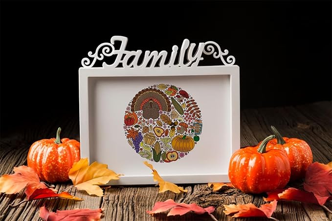 Hying Thanksgiving Background Clear Stamps for Card Making, Harvest Pumpkin Turkey Transparent Rubber Stamp for Bullet Journal, DIY Scrapbook Decoration, Handmade Crafts, Notebook Fall Blessings