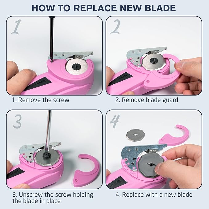 VLOXO Cordless Electric Scissors, Rechargeable Fabric Scissors with Safety Lock, 4.0V Rotary Cutter Multi-Cutting Tools, Cardboard Powerful Fabric Cutter for Carpet Leather Felt with Storage Box