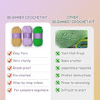 CrocYarn Crochet Kit for Beginners - Knitting Kit for Adults | Learn to Crochet Animals Frog Octopus Cow with Step-by-Step Video Tutorials