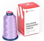Richword Selected Purple Embroidery Thread 4000M(4374Y) 40WT Polyester Thread 100 Colors Selected for Commercial Multi Needles and Single Needle Embroidery Machine 0937