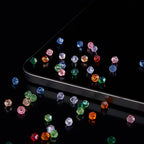 1100PCS 4mm Bicone Crystal Glass Beads for Jewelry Making, Sparkling Mini Beads for Suncatchers, DIY Bracelets & Craft Projects (Multicolored)