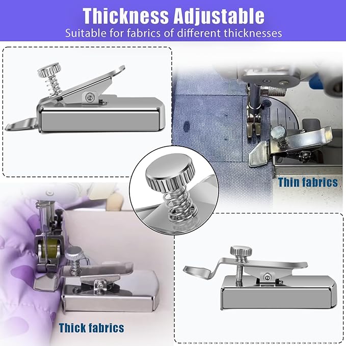 BREXFIRE Upgraded Magnetic Seam Guide for Sewing Machine, Magnetic Sewing Guide with Clip, Hemmer Guide, Multifunctional Hem Guide, Universal Sewing Machine Attachments, Sewing Supplies Accessories