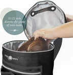 Designer Stitch Happy Crocheting Kit: 52 Piece Crochet Kit for Beginners & 7 Pocket Yarn Bag, Signature Yarn Storage - Black