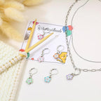 DoreenBeads Stitch Markers for Crocheting and Knitting, Alloy Enamel Crochet Marker Crochet Gifts for Knitting Weaving Sewing Accessories Quilting Jewelry Making