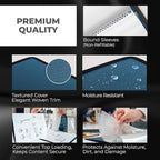 Dunwell 12x18 Art Portfolio Binder with Black Mounting Paper (Blue), Large Portfolio Folder for Artwork Storage, 24 Sleeves Display 48 Pages, 12 x 18 Presentation Book, Acid-Free Poly