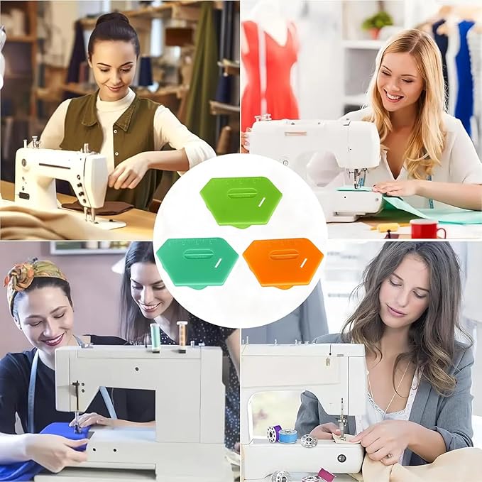 3 PCS Magnetic Seam Guide for Sewing Machine, 2025 Upgraded Multifunctional Polygonal Hemmer Seam Guide with Scale, Sewing Accessories Supplies Tool