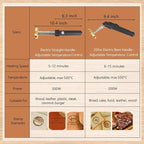 Terwex Custom Electric Branding Iron for Wood, Black Temperature-Controlled Wood Branding Iron Personalized Metal Stamp, Logo Branding Irons Letter Stamp for Leather Food, Woodworking Tools(1.5")