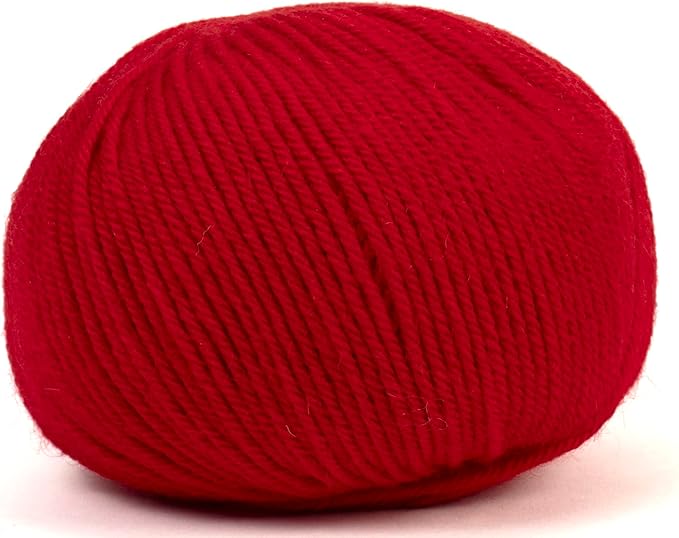 100% Baby Alpaca Yarn for Knitting & Crocheting - Set of 2 Skeins of Premium Yarn DK - Lightweight, Hypoallergenic & Thermal Peru Made - Ideal for Delicate Projects (RE020 - Red)