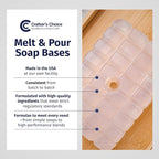 Crafter's Choice Detergent Free Melt and Pour Soap Base for Soap Making and DIY Crafting Projects, SLS/SLES Free, 5LB Block (White)