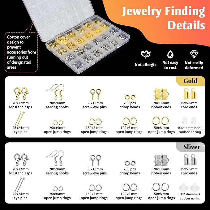 Jewelry Making Supplies for Adults, Permanent Jewelry Starter Kit with Tools,4 Necklaces,Jewelrys Pliers,Jewelrys Wires,Findings,Magnifier & Storage Bag,Perfect for Men's and Women's Jewelrys Projects
