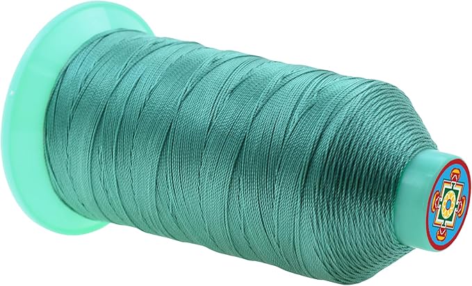 Mandala Crafts Bonded Nylon Thread Aquamarine Heavy Duty Sewing Threads - 800 YDs Size 207 630D T210 Tex 210 Thread for Leather Jeans Weaving Outdoor Marine Upholstery Threads