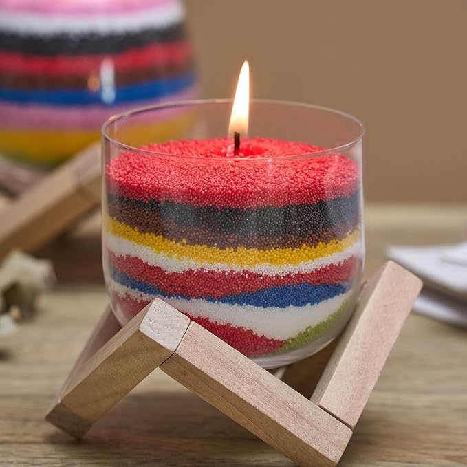 Pearled Candle Sand Wax Making Kit Refillable Pearled Wax with 1lb White and 700g 7 Colors 50 Wicks Scented Candle Supplies for Halloween, Christmas, Wedding, Home Decor