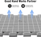 MEVOME Blocking Mats for Knitting 200 T-pins 100 Locking Stitch Markers, Extra Thick Block Boards Crochet Projects Grid Lines Needlepoint Knit Crocheting, 9 Foam Interlocking Mat Storage Bag (Gray)