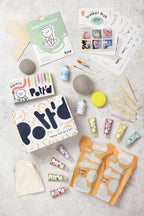 Pott'd Air Dry Clay for Adults and Beginners Home Pottery Kit. DIY Craft Kit Includes: Clay, Tools, Paints, Brushes, Sealant, How-to-Guides