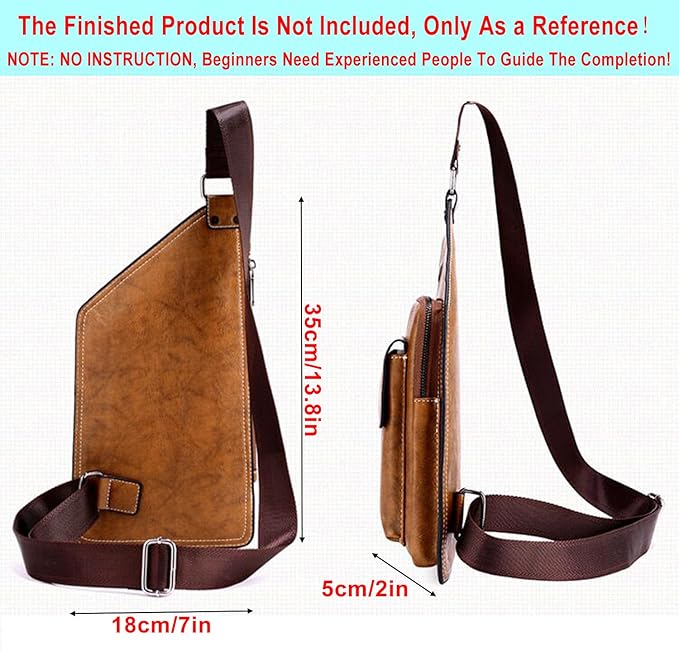 RIVEENY Sling Bag Acrylic Template,Leather Pattern Acrylic Leather Templates for Capacity Crossbody Backpack Casual Motorcycle Chest Bag (AAB-533)