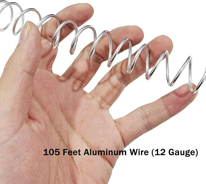 YEQIN 12 Gauge Aluminum Wire, 105 Feet 2mm Bendable Metal Craft Wire for Sculpting, Armature, Jewelry Making, Floral Making, Doll Making, Modelling, Crafting, Bonsai Training (Silver)