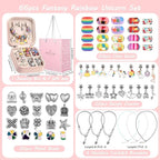 UFU Charm Bracelet Making Kit Girls Beads for Jewelry Making Kit, Unicorns Arts Crafts Gifts Set for Teen Girls Age 5 6 7 8-12, with a Portable Bracelet Organizer Box