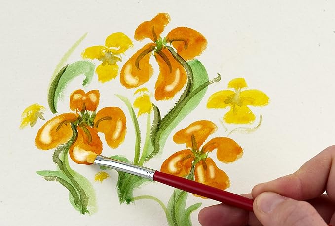 Creative Mark Scrubber Watercolor Brushes - Professional Watercolor Brushes for Scrubbing, Blotting, Re-Shaping Edges, and More! - # 6