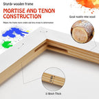 Stretched Canvas for Painting - 8x10 Inch/20 Canvas Value Pack - Triple Primer Acid Free 100% Cotton Blank Canvas for Painting Supplies Oil and Acrylic Pouring Art Watercolor